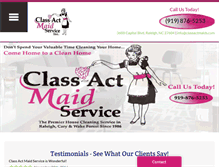 Tablet Screenshot of classactmaids.com